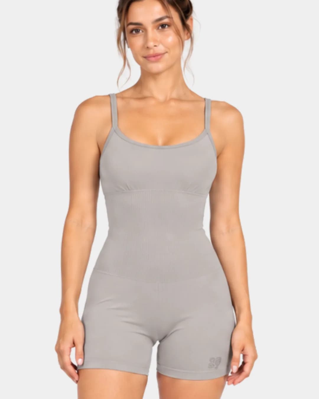 Macacão Sport Canelado De Alças Seamless
